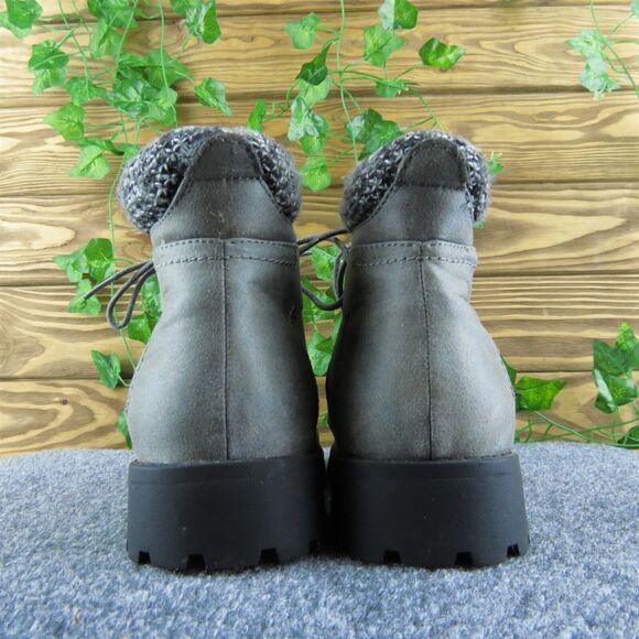 Cliffs by White Mountain Peyton Women Ankle Boots Boots Gray Fabric Lace Up Sz 8 - Picture 5 of 11